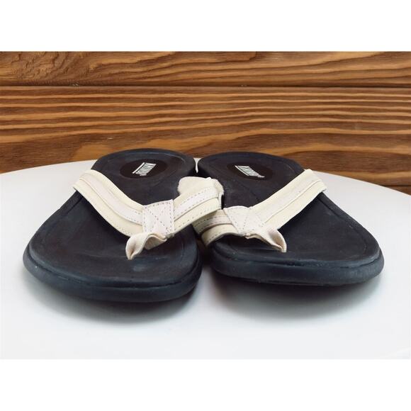 Khombu Size 8 M Women Sandal Flip Flop Beige Synthetic - Picture 2 of 10